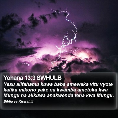 Yohana 13:3 SWHULB Bible Verse Image