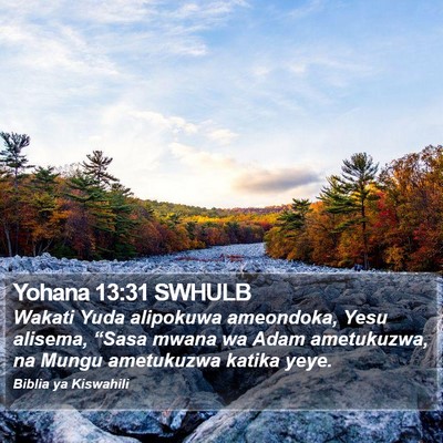 Yohana 13:31 SWHULB Bible Verse Image