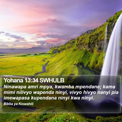 Yohana 13:34 SWHULB Bible Verse Image