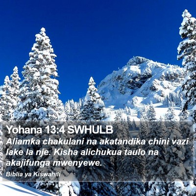 Yohana 13:4 SWHULB Bible Verse Image