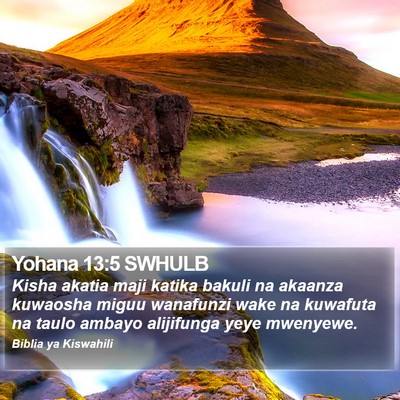 Yohana 13:5 SWHULB Bible Verse Image