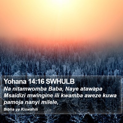 Yohana 14:16 SWHULB Bible Verse Image