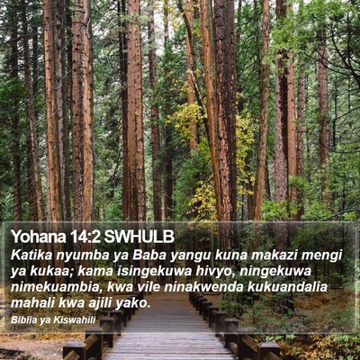 Yohana 14:2 SWHULB Bible Verse Image