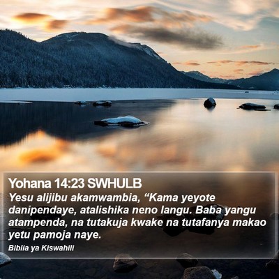 Yohana 14:23 SWHULB Bible Verse Image