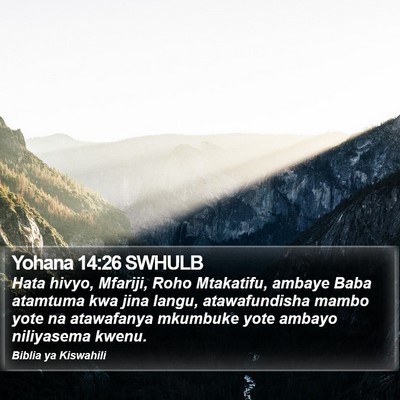 Yohana 14:26 SWHULB Bible Verse Image