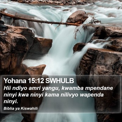 Yohana 15:12 SWHULB Bible Verse Image