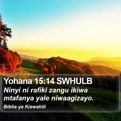Yohana 15:14 SWHULB Bible Verse Image