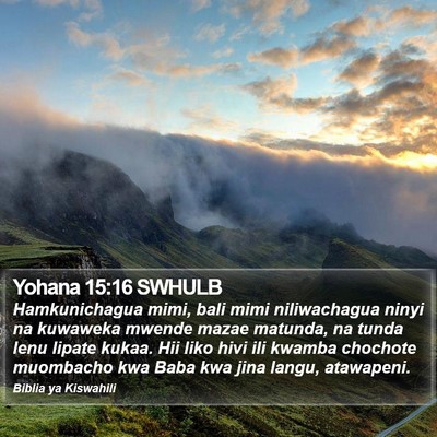 Yohana 15:16 SWHULB Bible Verse Image