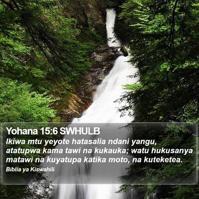 Yohana 15:6 SWHULB Bible Verse Image