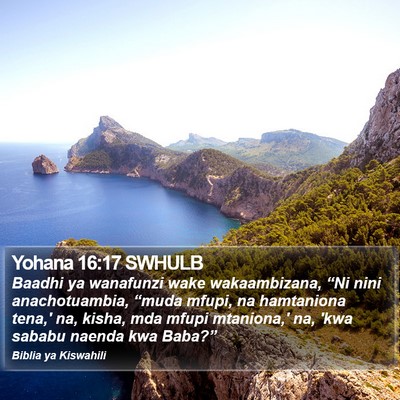Yohana 16:17 SWHULB Bible Verse Image