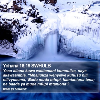 Yohana 16:19 SWHULB Bible Verse Image