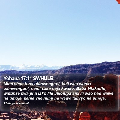 Yohana 17:11 SWHULB Bible Verse Image