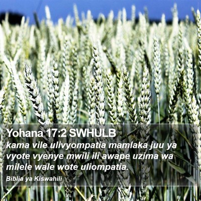 Yohana 17:2 SWHULB Bible Verse Image