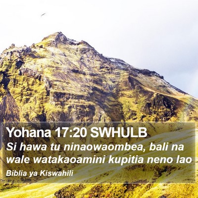Yohana 17:20 SWHULB Bible Verse Image