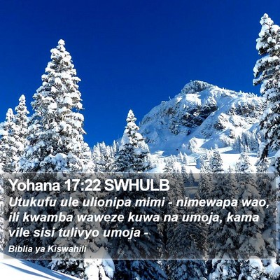 Yohana 17:22 SWHULB Bible Verse Image