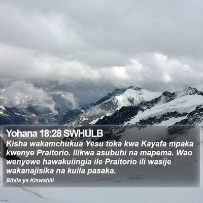 Yohana 18:28 SWHULB Bible Verse Image