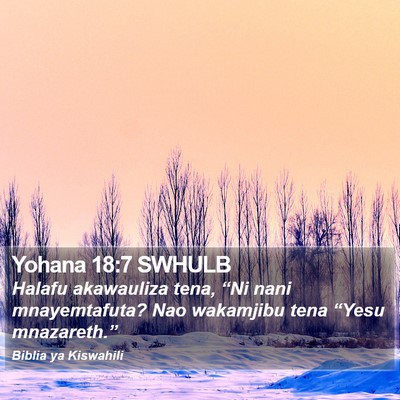 Yohana 18:7 SWHULB Bible Verse Image