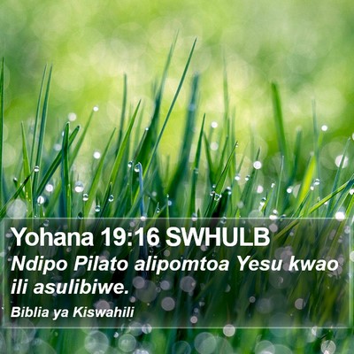 Yohana 19:16 SWHULB Bible Verse Image