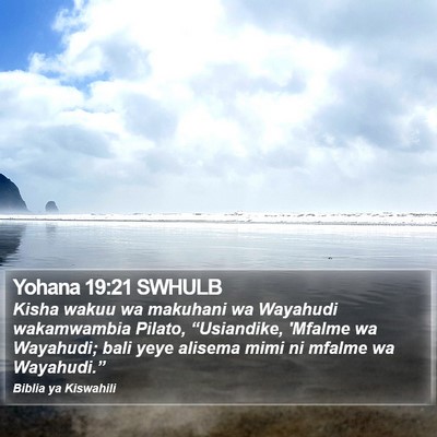 Yohana 19:21 SWHULB Bible Verse Image