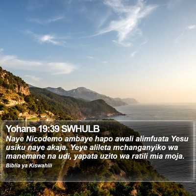Yohana 19:39 SWHULB Bible Verse Image