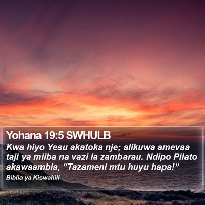 Yohana 19:5 SWHULB Bible Verse Image