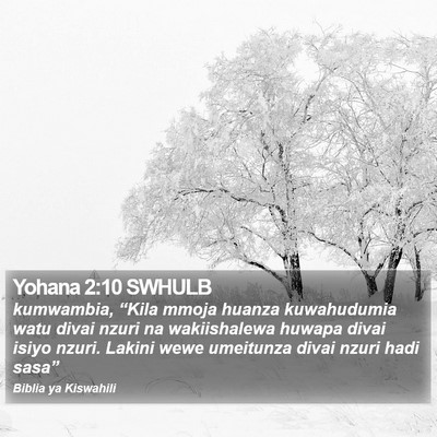 Yohana 2:10 SWHULB Bible Verse Image