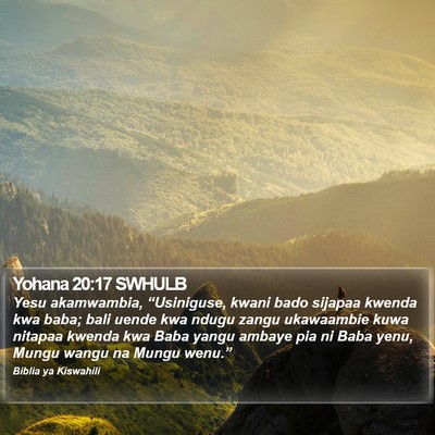 Yohana 20:17 SWHULB Bible Verse Image