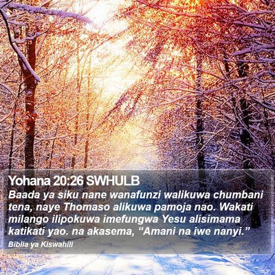 Yohana 20:26 SWHULB Bible Verse Image