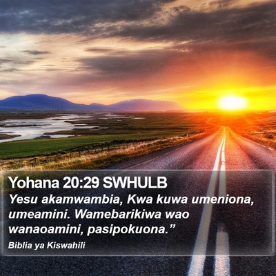 Yohana 20:29 SWHULB Bible Verse Image