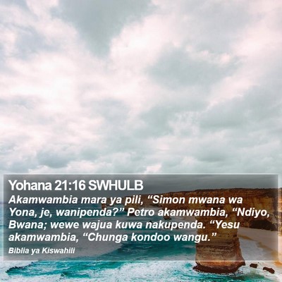 Yohana 21:16 SWHULB Bible Verse Image