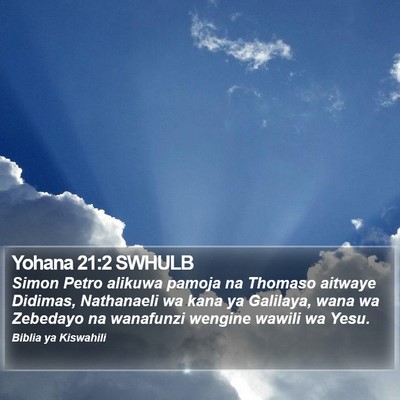 Yohana 21:2 SWHULB Bible Verse Image