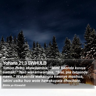 Yohana 21:3 SWHULB Bible Verse Image