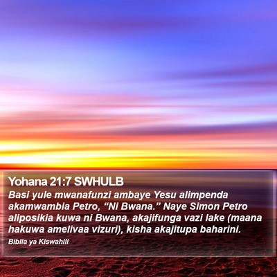 Yohana 21:7 SWHULB Bible Verse Image