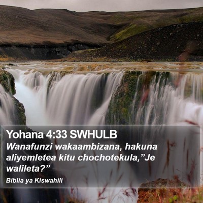 Yohana 4:33 SWHULB Bible Verse Image