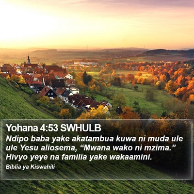 Yohana 4:53 SWHULB Bible Verse Image