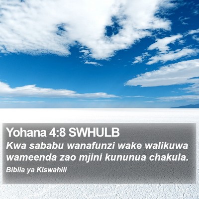 Yohana 4:8 SWHULB Bible Verse Image