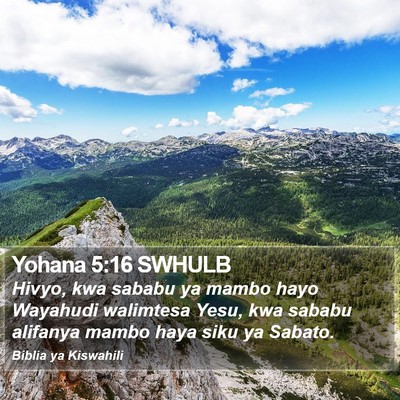 Yohana 5:16 SWHULB Bible Verse Image