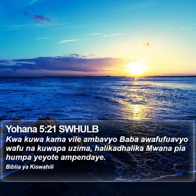 Yohana 5:21 SWHULB Bible Verse Image