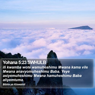 Yohana 5:23 SWHULB Bible Verse Image