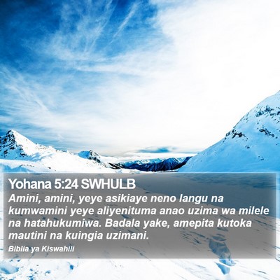 Yohana 5:24 SWHULB Bible Verse Image
