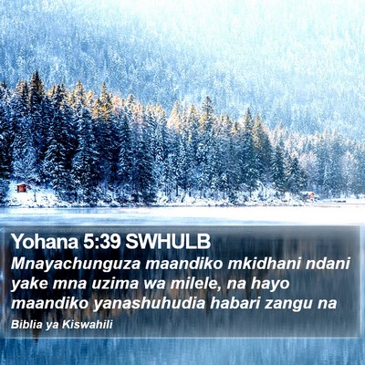 Yohana 5:39 SWHULB Bible Verse Image