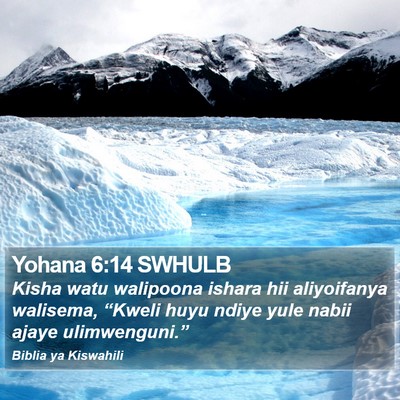 Yohana 6:14 SWHULB Bible Verse Image