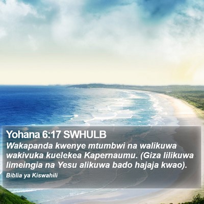 Yohana 6:17 SWHULB Bible Verse Image