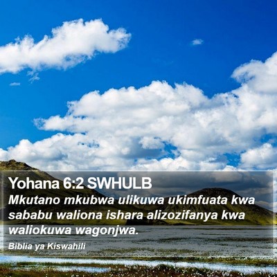 Yohana 6:2 SWHULB Bible Verse Image