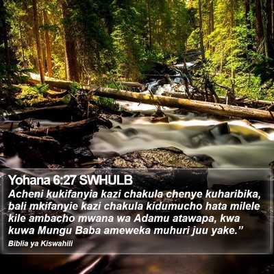 Yohana 6:27 SWHULB Bible Verse Image