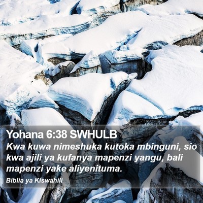 Yohana 6:38 SWHULB Bible Verse Image