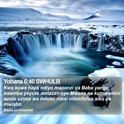 Yohana 6:40 SWHULB Bible Verse Image