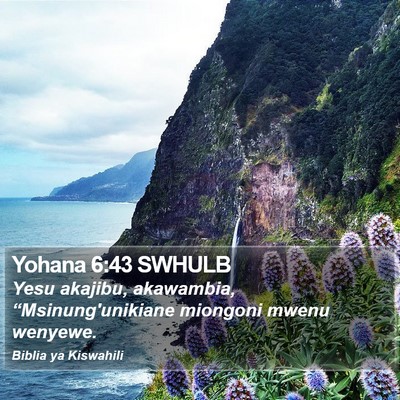 Yohana 6:43 SWHULB Bible Verse Image