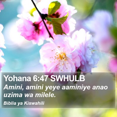 Yohana 6:47 SWHULB Bible Verse Image