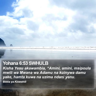 Yohana 6:53 SWHULB Bible Verse Image